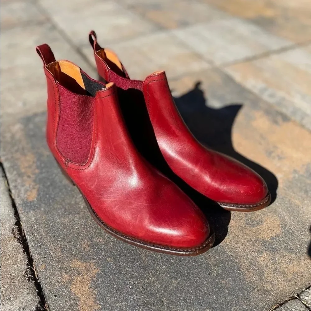 Frye Dorado Chelsea Boots Size 7 women’s Red - Picture 4 of 8